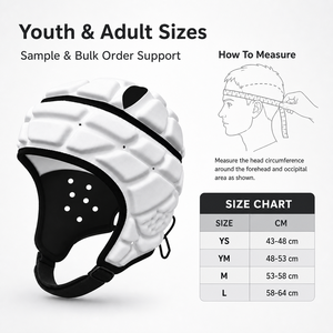 YOUNGSON Venta al por mayor Gorra de rugby personalizada, Casco suave para fútbol americano 7v7 con protección de bandera, Protector de cabeza acolchado de EVA, Protector de cabeza acolchado de EVA con diseño de panal para fútbol americano y esquí - Product Image 5