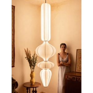 Nouveau Lustre de Style Chinois, Suspension Longue, Diamètre 40cm 50cm, Idéal pour Escalier, Chambre, Maison d'Hôtes, Hôtel, Éclairage d'Ambiance - Product Image 5