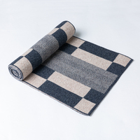 Écharpe décontractée en polaire de laine écologique à carreaux, longue, chaude et épaisse, pour hommes, idéale pour les supporters sportifs - Nouvelle collection en gros