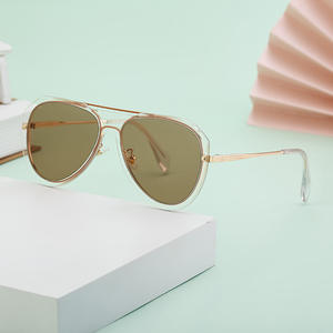 Lunettes de soleil aviateur ZT-M431 pour hommes, verres PC UV400, monture noire, style Instagram, protection solaire classe 2, origine Taizhou, emballage en boîte - Product Image 5