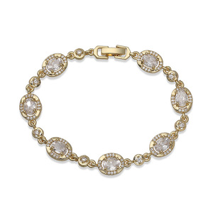<span class=keywords><strong>Bracelet</strong></span> pour femme en zircon coloré, style ancien vintage, avec incrustation de cuivre et zircon, forme ovale et œuf, à maillons superposés - Product Image 6