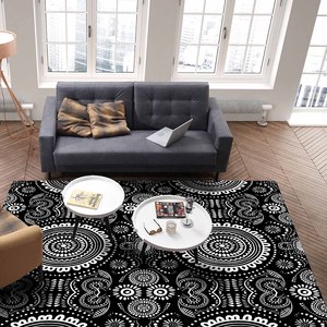 Drucken Sie wasch bare Retro Vintage Blumen großen Boho Bereich Teppich rutsch festen Teppich Distressed Akzent für Esszimmer Gästezimmer Büro - Product Image 5