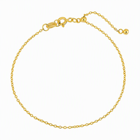 Bracelet chaîne unisexe minimaliste en argent sterling 925 plaqué or 18 carats, bijoux OEM ODM
