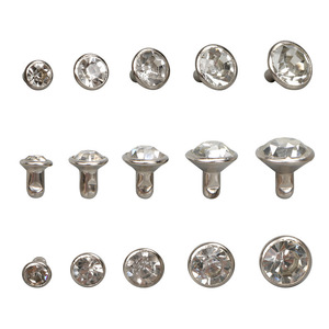 Rivets en laiton de haute qualité pour vêtements, ornés de strass et cristaux, disponibles en tailles personnalisées, vente en gros - Product Image 1