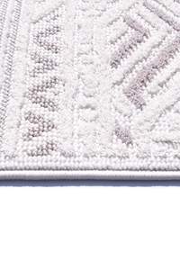 Alfombra Tejida Levini Beige Geométrica de Mezcla de Poliéster/Algodón de 8mm, Lavable, Texturizada, Moderna, Estilo Escandinavo, para Sala de Estar, Dormitorio, Hogar - Product Image 3