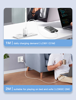 LDNIO Vente en gros d'usine Câble d'alimentation de données de téléphone portable PD à charge rapide Câble de chargeur USB de type C pour Android Samsung Huawei