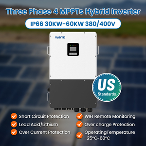 Hybride triphasé 30 kW 60 kW 120 V/208 V 460 V/480 V On/Off Grid 4 MPPT IP66 6 String Paralléles - Product Image 1
