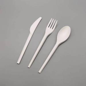 CPLA 친환경 생분해성 PLA 식기류 스푼 포크 나이프 세트 - Product Image 3