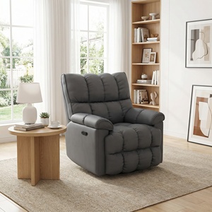 Power Reclining Leather Oversized Lazy Single Recliner Chair with USB Charging Multi Functional Living Room <strong>Furniture</strong> - Product Image 1