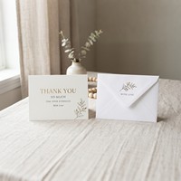 Carte de remerciement personnalisée avec logo et enveloppe, carte de vœux en papier de luxe, impression de cartes-cadeaux pour emballages professionnels et événements