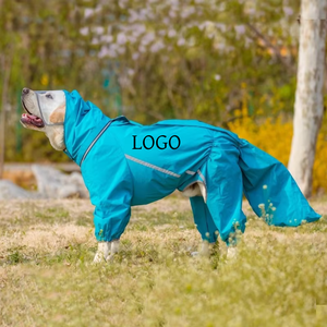 Impermeable para Perros de Nailon con Borde Dorado y Tiras Reflectantes, Ajuste Universal, Cobertura Completa, para Senderismo, Golden Retrievers, <span class=keywords><strong>Border</strong></span> Collies - Product Image 1