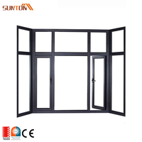 Conception de fenêtres en aluminium extérieures personnalisées, cadre en aluminium moderne de grande taille, fenêtres fixes en verre, baies et fenêtres en arc