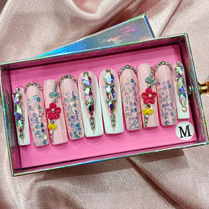 Vente flash : Ongles <span class=keywords><strong>press</strong></span>és en gros, 100% faits à la main, ongles en acrylique, prix d'usine, vente en gros, style personnalisé - Product Image 6