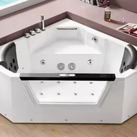 Baignoires multifonctionnelles en acrylique personnalisées en usine baignoire à remous d'angle de massage autoportante