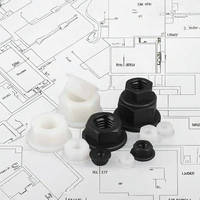 Écrous à bride en nylon de qualité supérieure Jinghong, écrous hexagonaux en plastique avec isolation en caoutchouc et joint pour la fabrication de fixations industrielles