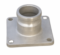 Adaptateur mâle à bride carrée en acier inoxydable 304 316, raccord rapide à 4 boulons, lisse et résistant à la corrosion