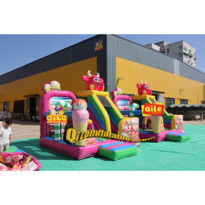 Expédition rapide depuis l'entrepôt européen - Combo toboggan gonflable sur le thème de l'entreprise Pink Monster - Product Image 6