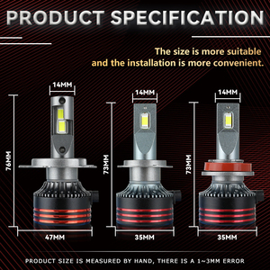 Fari LED LELANPU ATV da 7 Pollici, Adattivi con App, IP68, 65W, 10000LM, 6000K, H4, M8 Pro per BMW F10, Jeep Wrangler - Product Image 3