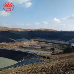 Plastik ASTM GM13 Liner kolam HDPE berkinerja tinggi 60 Mil Rpp geombrane