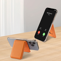 Support de téléphone portable magnétique puissant et porte-cartes en cuir PU pliable, compatible avec les appareils portables, en stock, pour usage au bureau