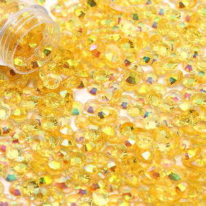 คริสตัลเรซิ่นเจลลี่ AB สีโทแพซ AB ขนาด 4 มม. 50,000 ชิ้น/ถุง แบบไม่ใช้ความร้อน สำหรับตกแต่งแก้ว DIY - Product Image 5