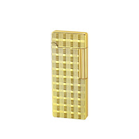Briquet à gaz butane rechargeable en métal personnalisé, avec allumage latéral à flamme oblique et roue d'allumage, vente en gros d'usine