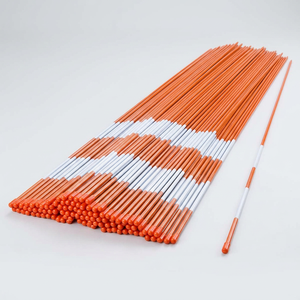 TOPFRP Driveway Marker Snow Stakes Pultrusion FRP <b>Rod</b> with Reflective Tape and Smooth Surface-36" to 72" Sizes - Product Image 1
