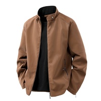 Nouvelle veste bomber décontractée pour homme en cuir artificiel, style coréen, tendance, ample et brodée, collection été 2026 transfrontalière