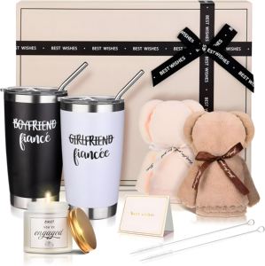 Cadeaux de fiançailles pour couples cadeaux de fiancé <span class=keywords><strong>et</strong></span> fiancée personnalisés ensemble de gobelets de voyage idée de cadeaux pour les couples - Product Image 2
