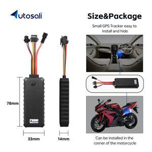 Autosali Hạm Đội Quản Lý đa chức năng giám sát xe xe gắn máy xe 4G mini GPS Tracker với SOS báo động 8 pins GT10 - Product Image 6