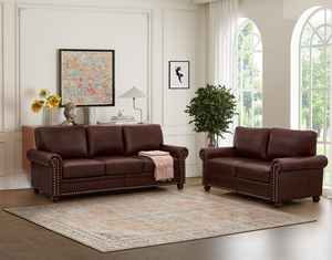 Canapé modulable carré 2+3 places avec rangement en similicuir bordeaux pour appartement/hôtel/villa - Product Image 1