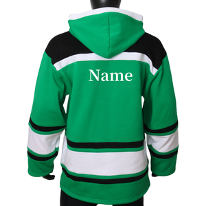 Custom Logo Oem & Odm Tackle Twill Team Fleece Gevoerde Hoodie Jersey Lange Mouwen Katoen Ijshockey Hoodie Jersey - Product Image 3