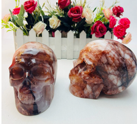 Crânes en cristal de haute qualité en gros, œil de tigre, artisanat pour la décoration de la maison et les cadeaux