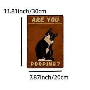 Affiche vintage amusante en fer forgé avec inscription 'Are You Pooping' pour salle de bain, décoration murale rétro au design rustique pour mariages - Product Image 5