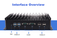Mini PC Industrial Robusto sin Ventilador J6412, 4 Puertos POE, Intel I211AT NIC, Ethernet Gateway, RS485, GPIO, 4G LTE, IoT, Computadora Linux