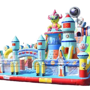 Party rental equipment 0.55mmPVC bounce house inflatable dry slide for Kids Fun