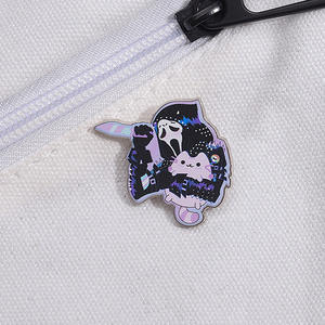 20スタイルハロウィンホラー映画ピエロソフトエナメルピン怖いブローチクリスマスラペルピンバッジ男性女性ギフト - Product Image 6