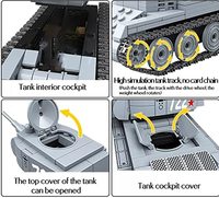 Kit de construction de char de la Seconde Guerre mondiale de 462 pièces, modèle de char russe BT-7, jouet de construction de char, ensemble de blocs de construction de char