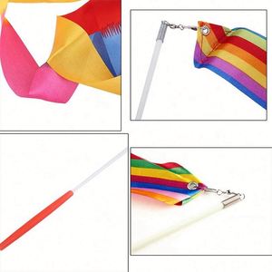 Varita de Baile Personalizada de Alta Calidad con Cinta Arcoíris, Palo Giratorio, Bandera de Mano para Niños y Adultos, Estandarte con Logotipo, Diseño de Impresión Personalizada - Product Image 2