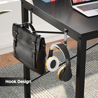 Escritorio de Computadora Moderno y Resistente para Oficina, Portátil, de MDF y Metal, con Almacenamiento para Sala de Estar, Ecológico, Multifuncional, para Juegos y Escritura