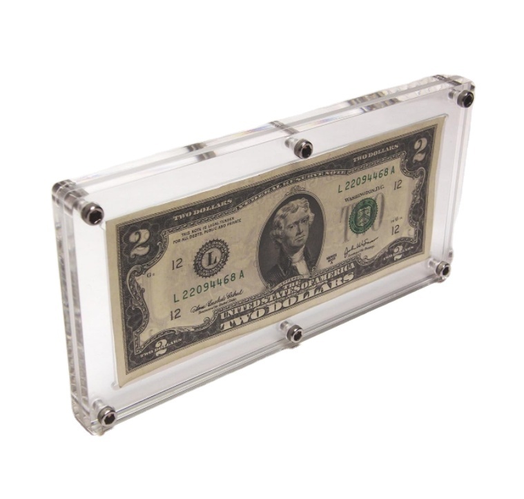 Modern Style Clear Acrylic Money Holder