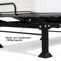 Cadre de lit électrique intelligent inclinable moderne en gros avec moteur allemand réglable, charge maximale 300 kg, pliable, gris, pour chambre et villa