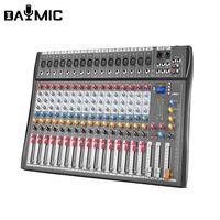 Console DJ 16 canaux avec LOGO CT16 gratuit Mixeur audio professionnel pour karaoké Système audio micro