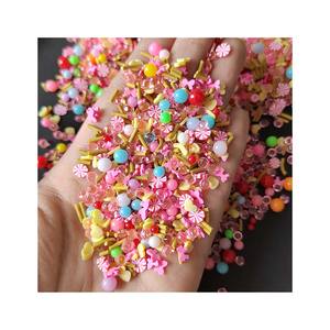 500g/<span class=keywords><strong>Lot</strong></span> Tranches <span class=keywords><strong>de</strong></span> pâte polymère, assortiment <span class=keywords><strong>de</strong></span> motifs : cercles, cœurs, bonbons, perles, vermicelles, pour slime, loisirs créatifs et accessoires <span class=keywords><strong>de</strong></span> remplissage - Product Image 2