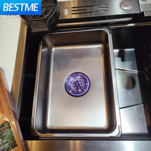 Évier de cuisine intelligent double carré en acier inoxydable - Design en cascade multifonctionnel, finition argentée moderne durable, amélioré - Product Image 3