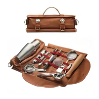 Camol – Nouveaux Kits de Barman 16 Pièces en Acier Inoxydable : Shaker Boston, Jigger à Bord Roulé, Cuillère à Cocktails, Muddler, Sac de Transport – 750ml/600ml
