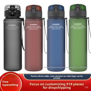 Botella de Agua Deportiva de Plástico Esmerilado de Grado Alimenticio de 560 ml con Tapa Rebotable, Venta al por Mayor de Fábrica, Logotipo Personalizado - Product Image 4