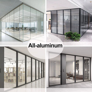 Système de cloison en verre simple pièce de 83 mm, cloison de bureau moderne en aluminium pour les écoles, les hôpitaux et les professionnels - Product Image 4