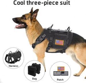 Muestra gratuita, estilo popular: Chaleco táctico reflectante personalizable para perros, chaleco ajustable para pasear y entrenar mascotas - Product Image 4