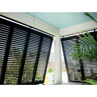 Volets fixes en aluminium pour fenêtres extérieures, style Nordi moderne, type Bahama, protection solaire durable, protection de la vie privée, rideau à lamelles